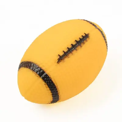 Rugby Vinyl Squeaky Dog Toy, Pet Chew Toy
