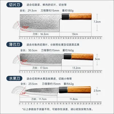 锻打菜刀套装切片刀家用切菜刀厨房专用切肉刀厨师刀厨房刀具套装