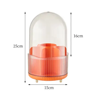 Cosmetic storage box with rotating compartments, dustproof, large capacity - 9