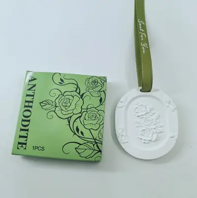 山茶花几何车载石膏香薰衣橱卧室衣柜鞋柜扩香片清香芳香女生挂片 - 7