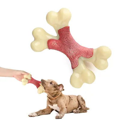 Bacon Flavor Double Bone Chew Dog Toy - 6