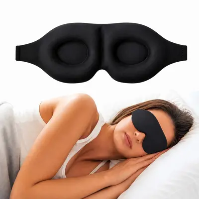 3D Blackout Sleep Eye Mask with Memory Foam - 13