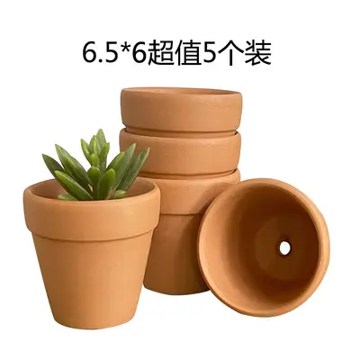 Red Terracotta Pot, Low-Temperature Fired, Breathable Ceramic Succulent Planter - 11