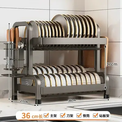 Dish drain rack kitchen storage shelf - 10