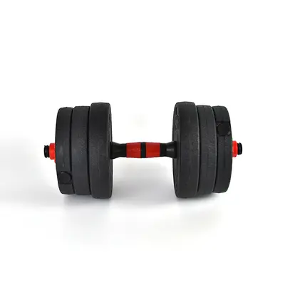 Cement dumbbell set, rubber coated, adjustable