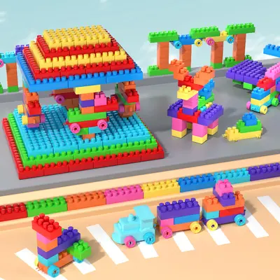 Multifunctional Building Block Learning Table for Babies, Ages 3-6 - 3