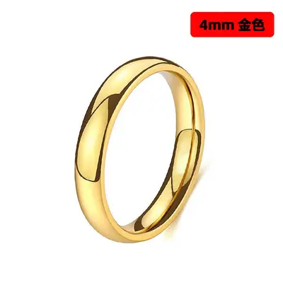 Titan-Stahlring für Damen, europäisch und amerikanisch, grenzüberschreitend, verblasst nicht, glänzend, einfacher flacher Ring, 2 4 6mm Edelstahl-Nischenring - 11