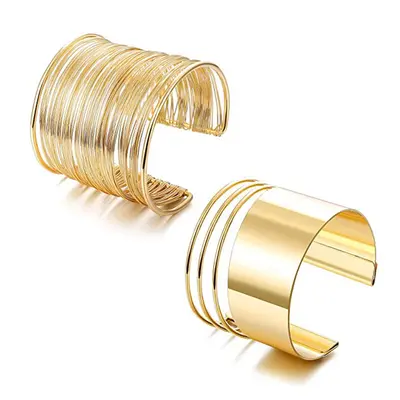 Grenzüberschreitend meistverkauftes europäisches und amerikanisches Stil übertriebendes Metallschnitt-Muster Eisenarmband-Set personalisiertes Drahtarmband