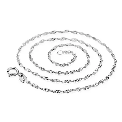 S925 sterling silver necklace, O-shaped box, snake bone chain