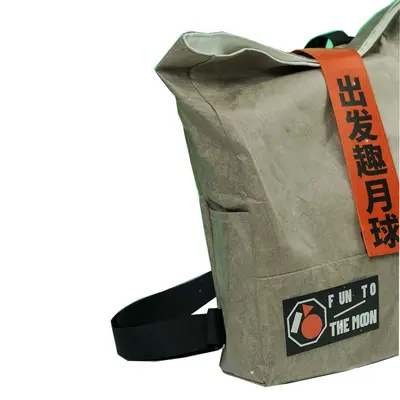 Creative Dupont Paper Gift Bag, Pleated Backpack Design, Custom Logo Available - 6