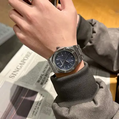 Royal Oak Quartz Men's Watch with Waterproof Steel Band
