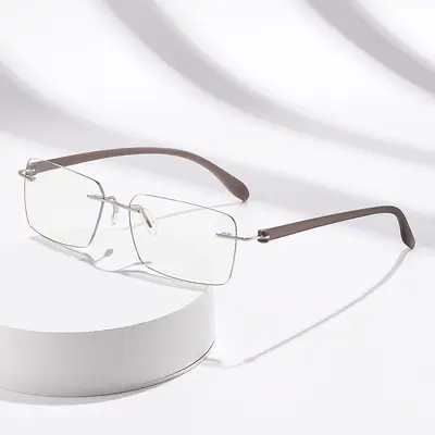 Photochromic Reading Glasses, Frameless, Blue Light Filter, Ultra-Light