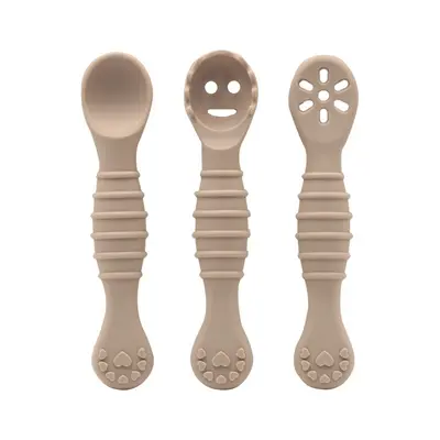 Baby Silicone Teething Spoon, Double-Head Soft, for Baby Food