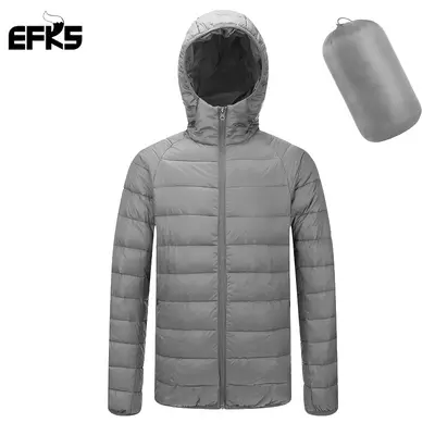 Men's Hooded Cotton Jacket with Stand Collar, Lightweight and Warm - 9
