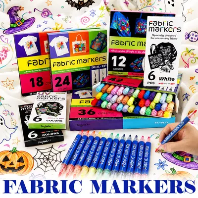 Dual-head fabric pen, UV-resistant, washable - 3