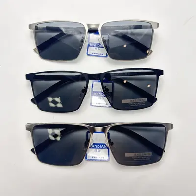 Herrensonnenbrillen, Nylon polarisiert, UV-Schutz, Edelstahlrahmen, Sehstärkenlenses