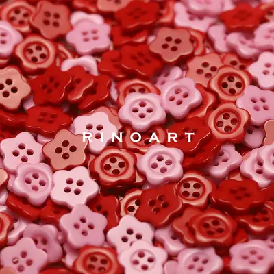 Plum Blossom Resin Buttons for Black and White Shirts and Cardigans