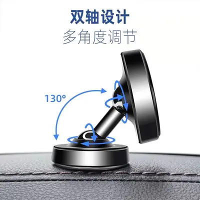 Metal Magnetic Car Phone Holder, Dual-Ball Joint, Universal Center Console Mount - 5
