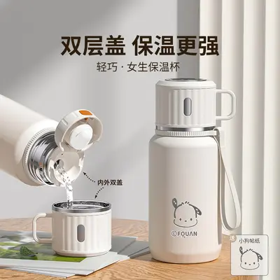 Large Capacity Stainless Steel Insulated Bottle with Tea Infuser and Lid - 2