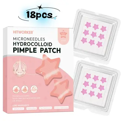 Dissolvable Acne Micro-Crystal Patches with Hyaluronic Acid for Nourishing Skin, Microneedle Acne Patches 9/18pcs