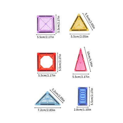 Magnetic Rods and Magnet Block Set, Early Education Toy for Children - 4
