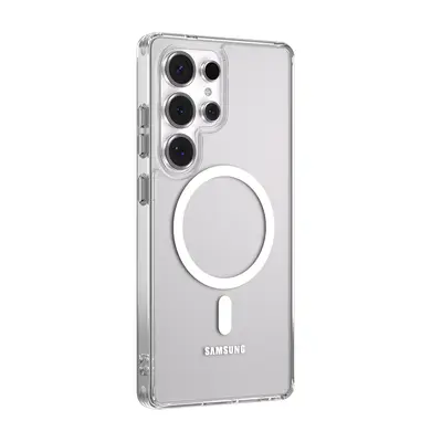 Samsung Galaxy S26 Ultra Şeffaf Manyetik Telefon Kılıfı Mat Yüzey