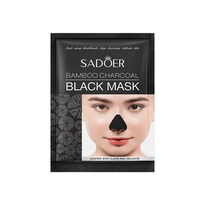 SADOER Bamboo Charcoal Blackhead Nose Strips, Pore Cleansing - 6
