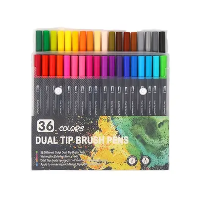 Çift uçlu suluboya kalem seti sınır ötesi sanat kanca kalemi 168 renk yumuşak kafalı yıkanabilir boyama kalemi Amazon'da özel olarak mevcuttur