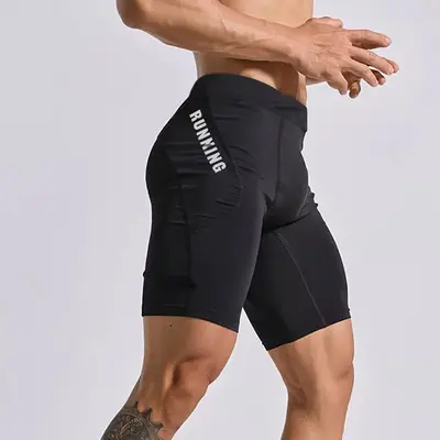 Men's Compression 3/4 Sports Shorts Quick-Dry Running Basketball - 8