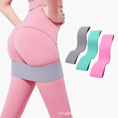 Elastik Bant Kalça Kaldırıcı Şekil Verici Örgü Bant Fitness Direnç Bandı Squat Antrenman Kalça Kaldırma Bandı Yoga Esneme Çekme Bandı
