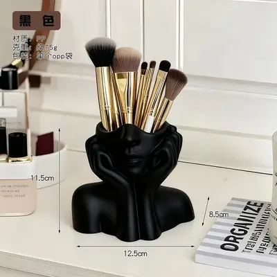 Multifunktionaler Kunstform-Aufbewahrungsbehälter für Körperkunst, Schreibtisch-Makeup-Pinselhalter, Bürotisch-Aufbewahrungseimer, Stifthalter - 10