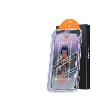iPhone 17 Pro Max için toz almaz kurulum tempered cam ekran koruyucu, iPhone 16 Pro için film aparatı, 15 saniyede telefon filmi yapıştırma