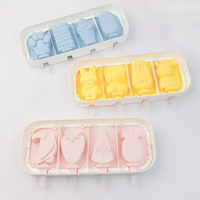 Food-grade silicone ice cream mold homemade ice cream popsicle children's cartoon cheese stick mold