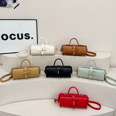 Damen-Zylindertasche im Nischendesign, Umhängetasche - 5