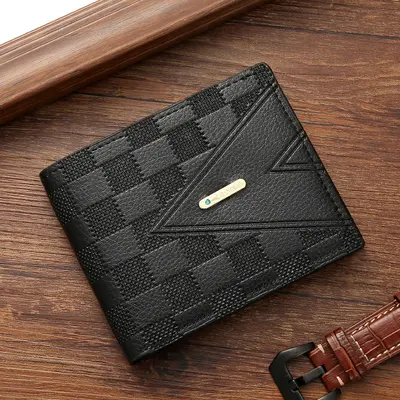 Men's Short Business Wallet, Horizontal Style, Multi Card Slots - 7