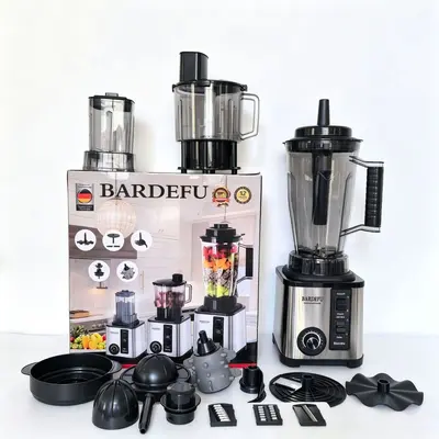 8-in-1 Standmixer mit großem Behälter, Edelstahl-Hochleistungsmixer, gewerblicher Multifunktions-Mixer, Saftpresse 8in1