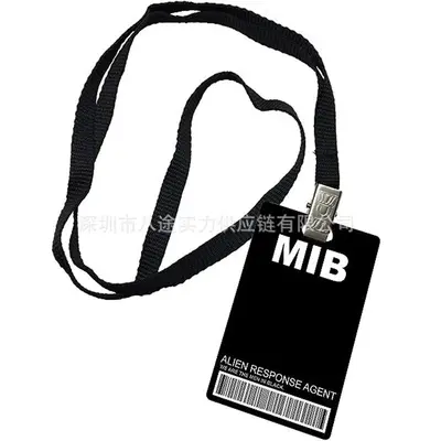MIB Black ID Card, PVC, Cosplay Costume Accessory - 4