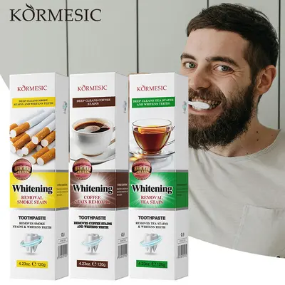 KORMESIC tamamen İngilizce diş bakımı ve diş beyazlatma diş macunu toothpaste sınır ötesi dış ticaret üretici toptan satış