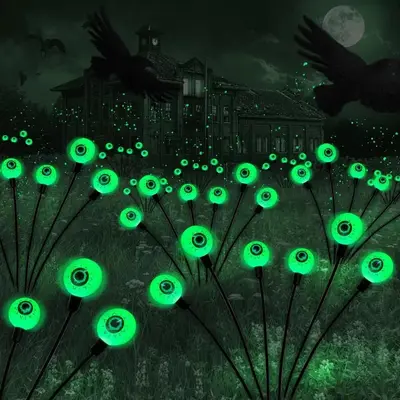 Solar LED Garden Ground Light, Waterproof, Halloween Eyeball Design