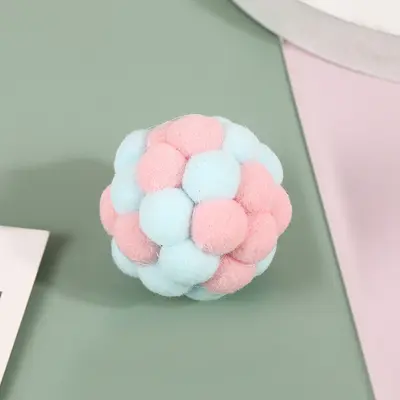 Katzenspielzeug Ball mit Glöckchen, elastischer Ball mit Geräusch - 12