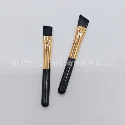 Mini Angled Eyebrow Brush, Portable Makeup Tool, Total Length 4.8 cm