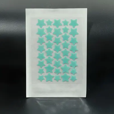 Hydrokolloid-Akne-Pflaster, 40 Stück, bunte Sternform, abdeckend, hautfreundlich, unsichtbar, atmungsaktiv, wasserfest, Großhandel aus Herstellerlagerbestand. - 9