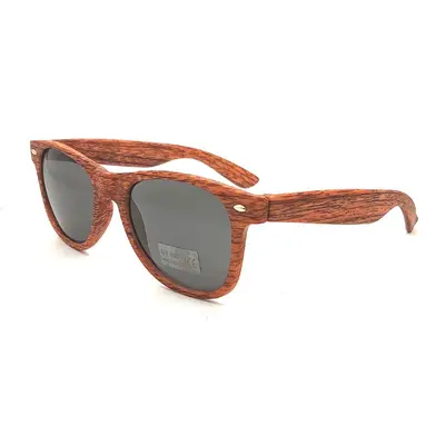 Faux Wood Grain Promotional Sunglasses, Metal Hinge, Model 2140