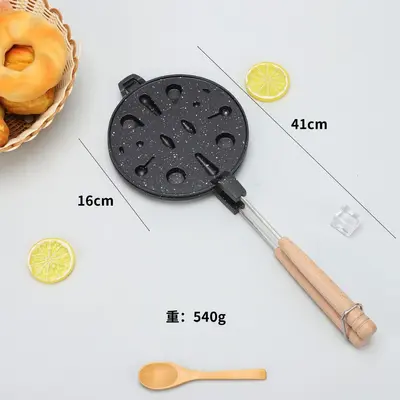 Oval kek kalıbı, ev kullanımı waffle ve ceviz pişirme tepsisi