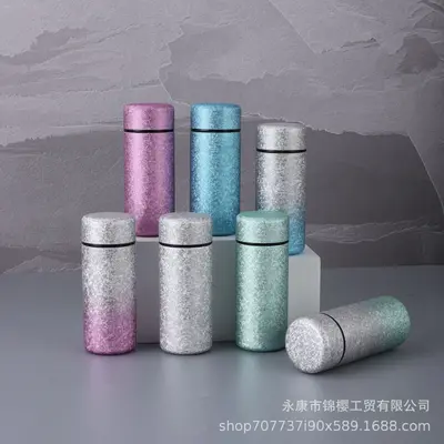 Titanyum Kaplamalı Mini Taşınabilir Termos Bardak - 1