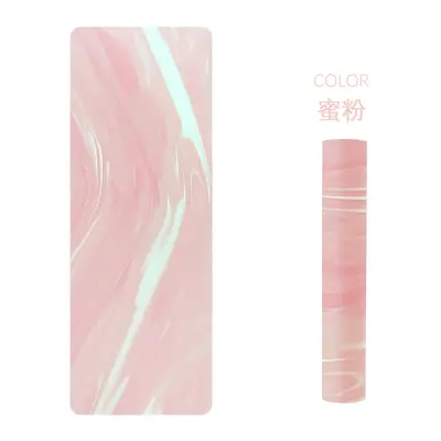 Non-Slip PU Rubber Yoga Mat, Color-Block, for Beginners - 8