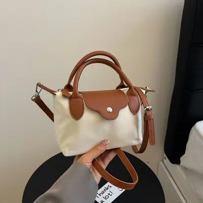 Naylon Kumaş Kadın Tote Çanta Kıvrım Model Tek Omuz Askılı Çapraz Çanta