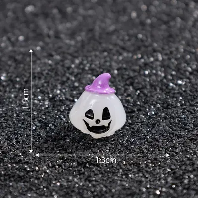Cross-Border New Product Halloween Glow-in-the-Dark Mini Pumpkin Doll House DIY Decoration Accessories Miniature Landscape Tabletop Ornament - 9