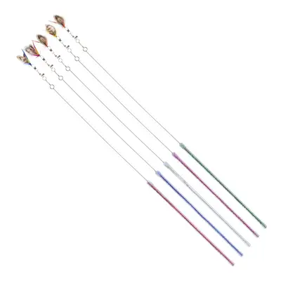 Handmade Cat Teaser Wand with Small Flying Insect Toy and Bell - 7
