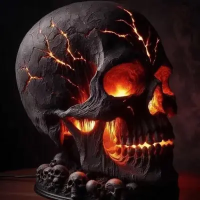 Halloween Skull Garden Light, Resin Decorative Craft